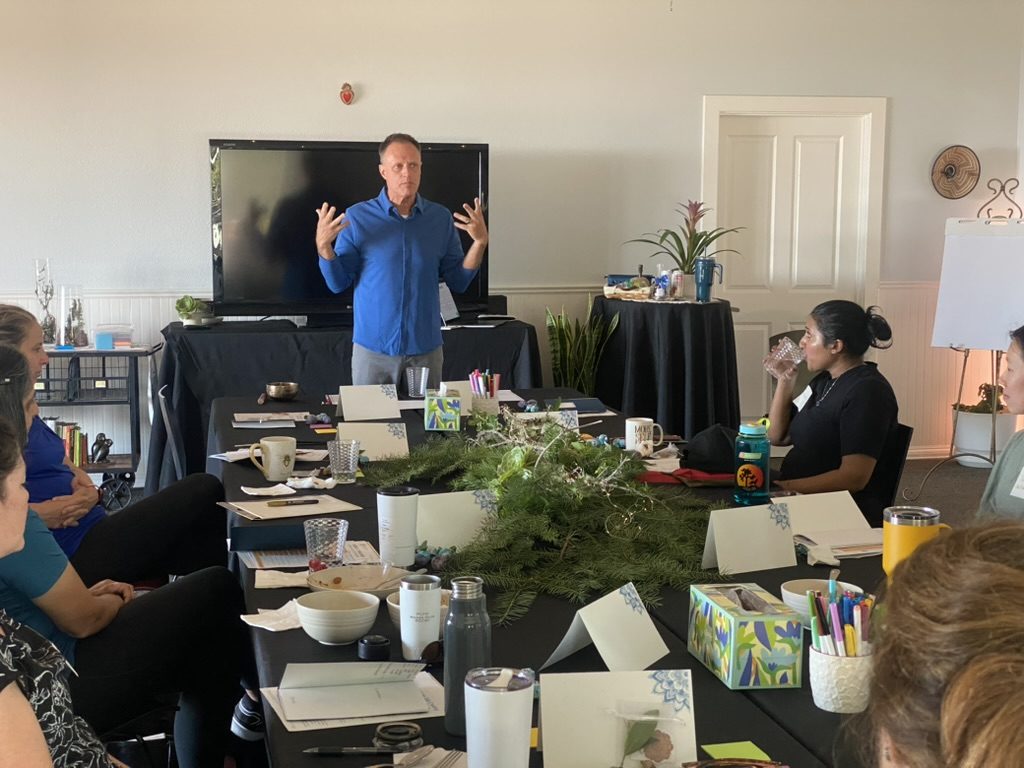 Greg teaching a mindfulness class